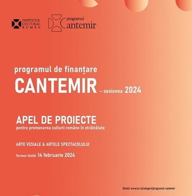 Bugetul alocat de ICR pentru Programul Cantemir 2024 este de 2.200.000 de lei. Termenul limită de depunere a proiectelor este 14 februarie
