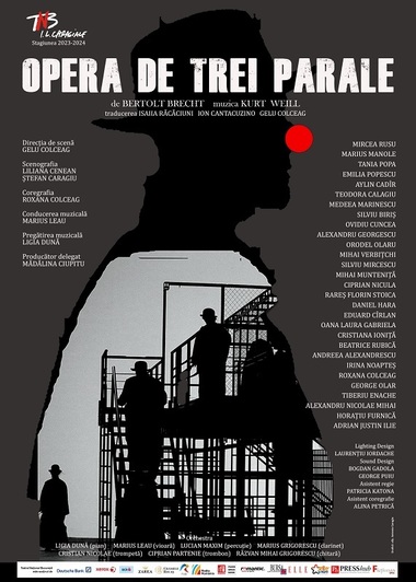 Musicalul „Opera de trei parale” de Bertolt Brecht, premiera de început de an la Teatrul Naţional din Bucureşti