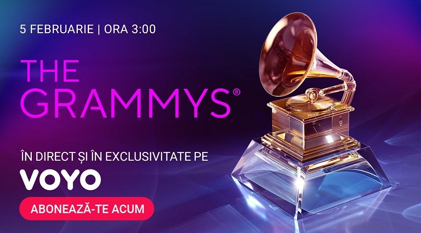 Gala Premiilor Grammy va fi transmisă în direct pe platforma Voyo