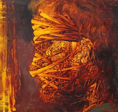 Adrian Ghenie revine într-o licitaţie din România cu lucrarea "Autoportret" - FOTO