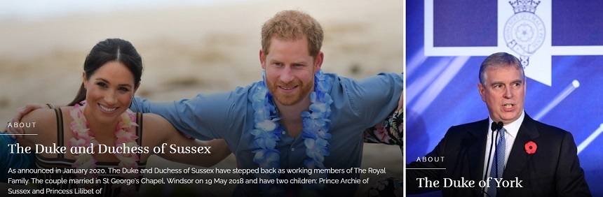 Prinţul Harry şi Meghan Markle, retrogradaţi pe site-ul familiei regale britanice unde apar doar cu o biografie comună scurtă