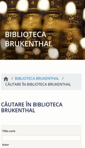 Catalogul online cu 50.000 de volume din Biblioteca Brukenthal poate fi consultat de joi 