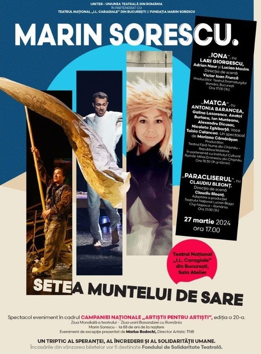 Ziua Mondială a Teatrului - Spectacole, performance-uri şi conferinţe de teatru, la reprezentanţele Institutului Cultural Român