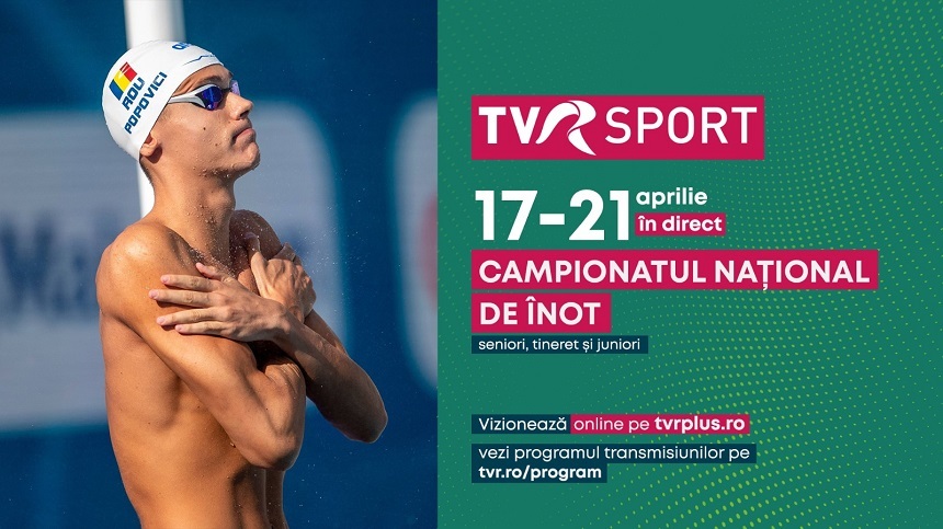 Televiziunea Română difuzează Naţionalele de Nataţie. David Popovici şi Vlad Stancu, printre sportivii care vor concura în Bazinul de la Otopeni