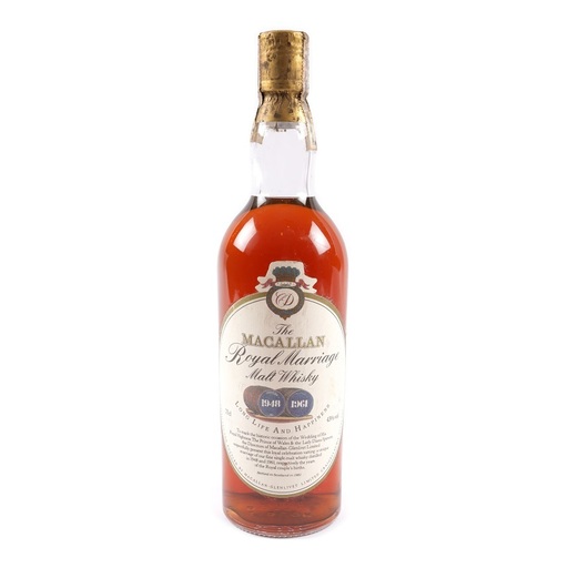 Whisky-ul realizat în 1981 cu ocazia nunţii prinţului Charles cu Diana, precum şi o rară şampanie Moët & Chandon din 1953, în licitaţie la Bucureşti