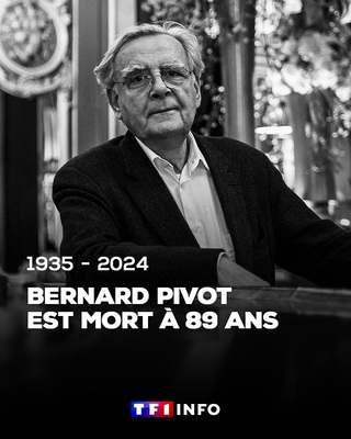 Prezentatorul şi scriitorul Bernard Pivot, care a făcut milioane de francezi să citească datorită emisiunii sale "Apostrophes", a murit