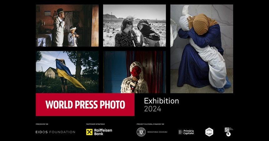 World Press Photo se vede în Piaţa Universităţii din Bucureşti. 146 de fotografii pun în lumină relatări despre războiul din Gaza şi Ucraina, migraţie, schimbări climatice, familie şi sănătate mintală