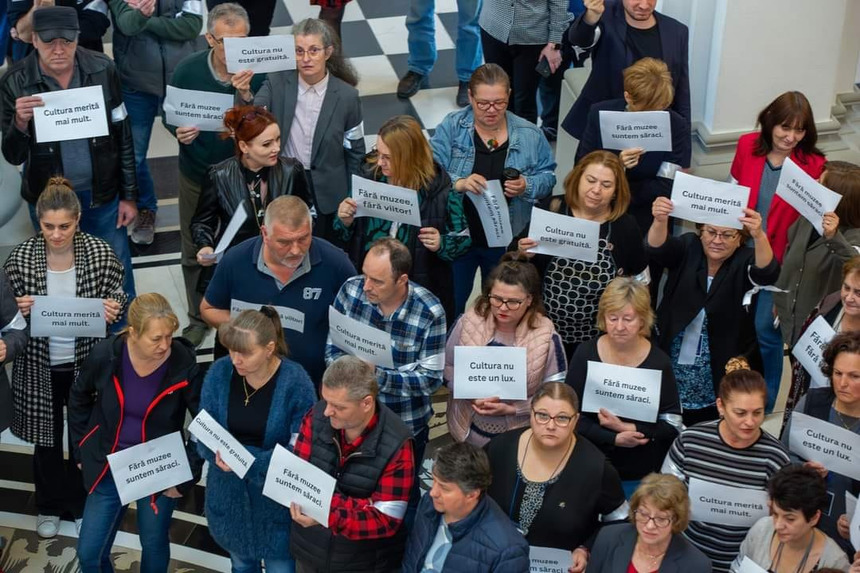 Sindicaliştii CulturMedia vor protesta alături de colegii din Federaţia Naţională a Sindicatelor din Administraţie, în Piaţa Victoriei: "Sărăciei i se mai dau 10 procente în două tranşe"