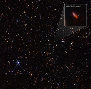 Telescopul James Webb a detectat cea mai îndepărtată galaxie cunoscută