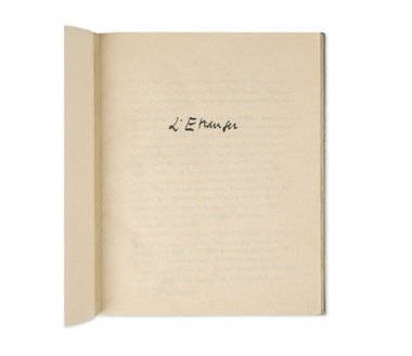 Franţa - Un misterios manuscris al romanului "Străinul" de Albert Camus, în licitaţie