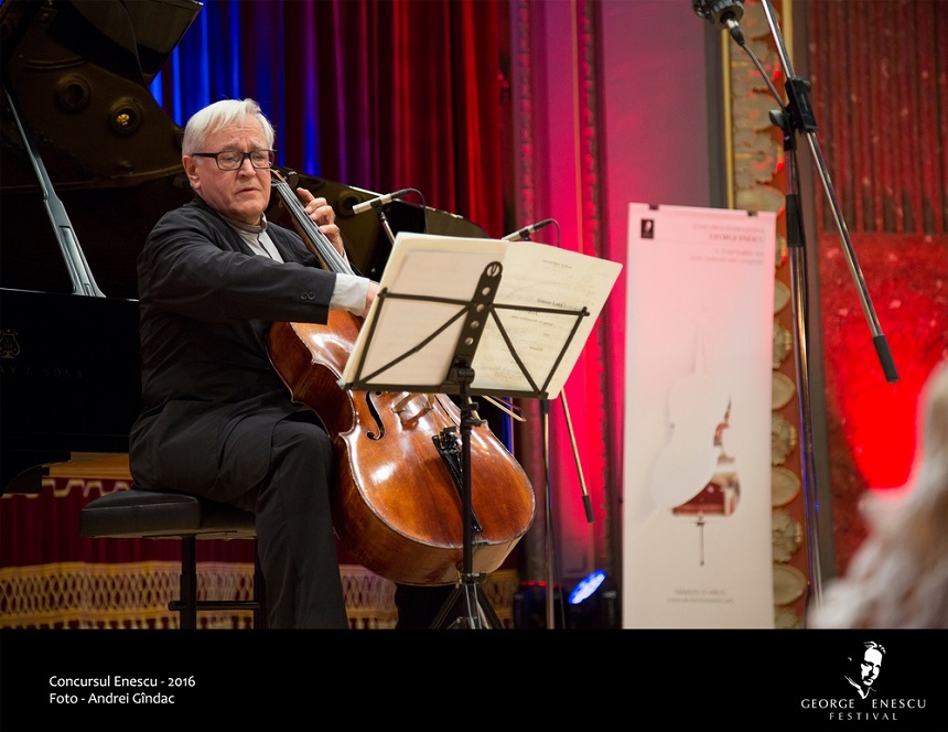 Celebrul violoncelist David Geringas deschide seria recitalurilor din cadrul Concursului Internaţional "George Enescu", ediţia a XIX-a