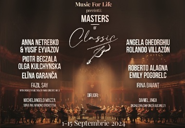 Anna Netrebko, Angela Gheorghiu, Roberto Alagna, Rolando Villazón, Irina Baianţ, între marile nume care vor concerta la Bucureşti în cadrul festivalului „Masters Of Classic” 