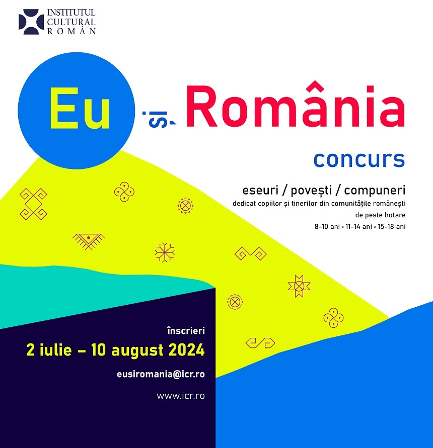 Ediţia a doua a concursului „Eu şi România” invită copiii din comunităţile româneşti de peste hotare să exerseze limba română prin eseuri, poveşti şi compuneri