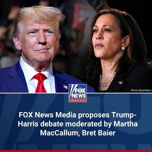 Fox News propune dezbaterea Trump-Harris pentru 17 septembrie