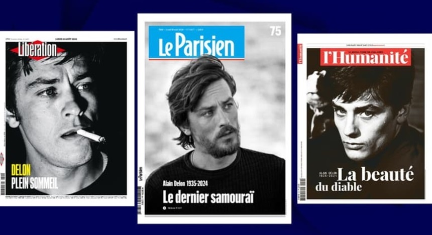 Ziarele Libération, Le Figaro, Ouest-France şi Le Parisien i-au dedicat prima pagină lui Alain Delon - FOTO