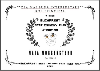 Maia Morgenstern este câştigătoarea Premiului pentru Cea mai bună interpretare a Festivalului Bucharest Best Comedy Film