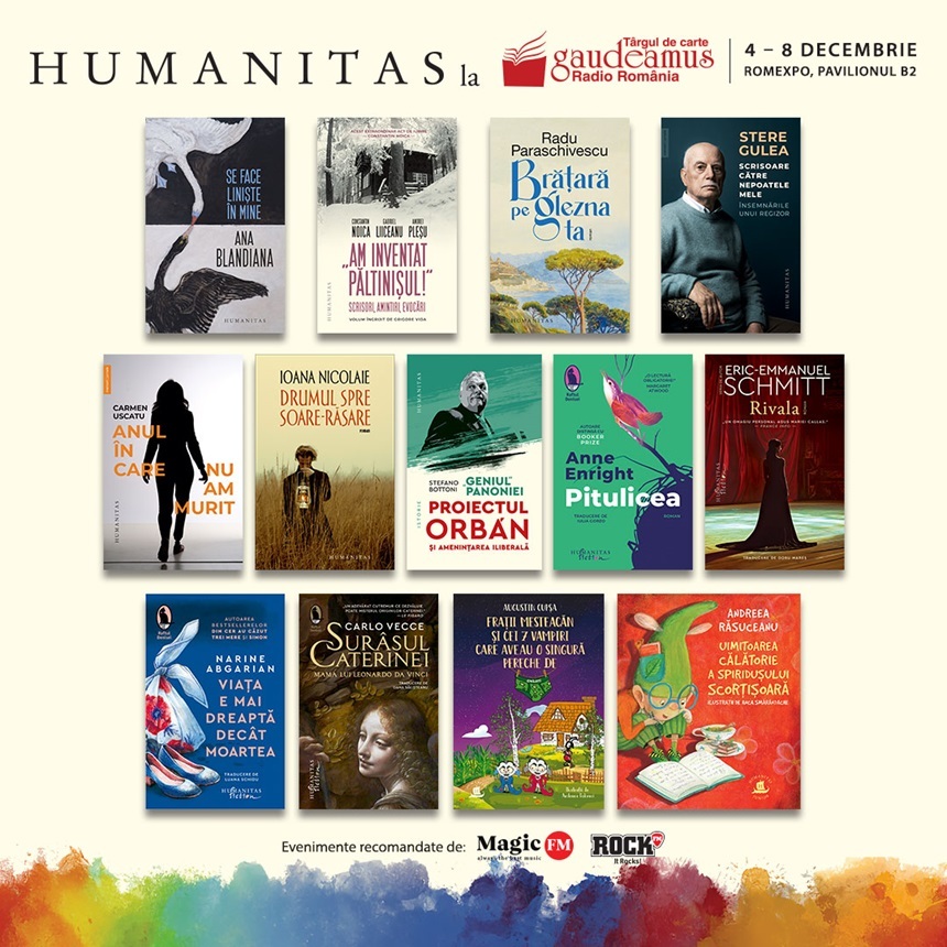 Humanitas la Gaudeamus - 1000 de titluri, 90 de cărţi-eveniment, întâlniri cu Ana Blandiana, Gabriel Liiceanu, Andrei Pleşu, Thierry Wolton