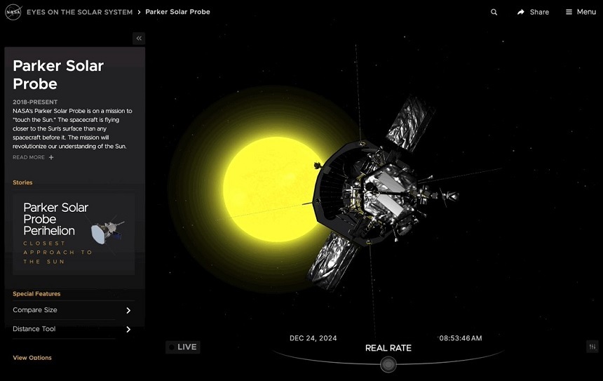 Sonda solară Parker a NASA a finalizat cu succes cea mai apropiată survolare a unui obiect realizat de om