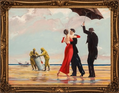 O pictură rară Banksy inspirată de un pictor scoţian a fost vândută pentru 4,3 milioane de lire sterline
