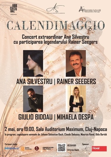 Pianista Ana Silvestru şi Rainer Seegers, prim-timpanist al Filarmonicii din Berlin, în concert extraordinar la Cluj-Napoca