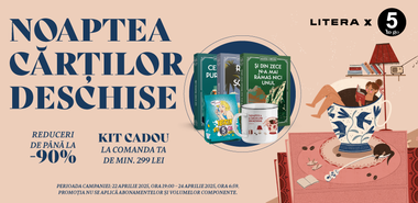 Noaptea Cărţilor Deschise 2025 - Cadouri speciale, reduceri atractive, promoţii de neratat pe litera.ro, un maraton de lectură 