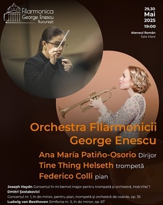 Dirijoarea Ana María Patiño-Osorio şi trompetista Tine Thing Helseth vor evolua pentru prima dată împreună cu Orchestra Filarmonicii "George Enescu"