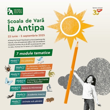 Şcoala de Vară pentru copiii cu vârste între 9 şi 14 ani, la Muzeul "Antipa" 