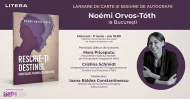 Noémi Orvos-Tóth, psiholog clinician maghiar specializat pe trauma transgeneraţională, îşi lansează o carte-ghid la Bucureşti