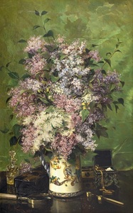 Tabloul „Liliac pe satin verde”, pictat de Theodor Aman, a fost vândut la 115.000 de euro în Licitaţia de Vară/ FOTO