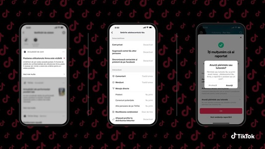 TikTok lansează noi instrumente de siguranţă pentru creatori, control parental şi comunitatea de pe platformă