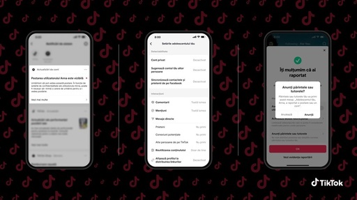 TikTok lansează noi instrumente de siguranţă pentru creatori, control parental şi comunitatea de pe platformă