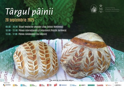 Ziua Satului Românesc - Târgul pâinii, cu reprezentanţi din Brazilia, Iran, Mexic, Tunisia, Egipt, Algeria, este organizat în 27-28 septembrie în curtea Muzeului Satului