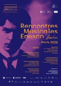 Festivalul Internaţional Rencontres Musicales Enesco 2025 este organizat, la Paris, între 8 şi 17 octombrie