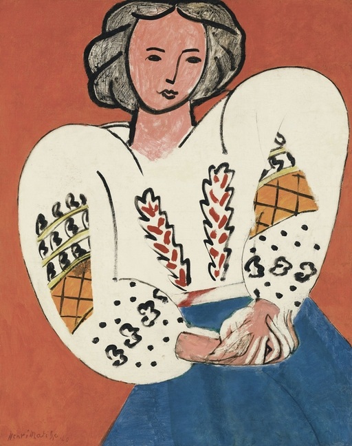 Capodopera „La Blouse Roumaine” de Matisse din colecţia permanentă a Centre Pompidou, pentru prima dată expusă în România/ FOTO