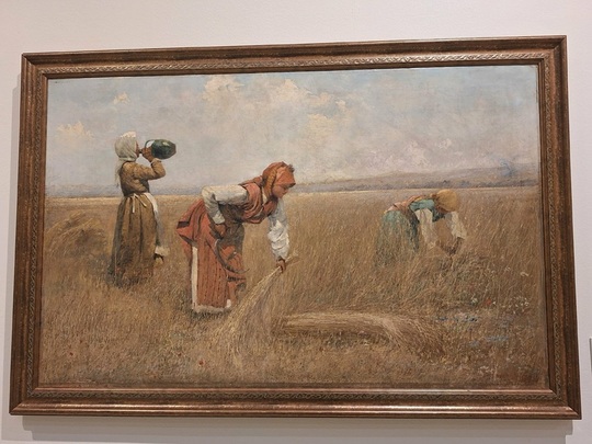 „Strângerea recoltei în Chepinsko”, ulei pe pânză de Ivan Angelov, Galeria Naţional din Sofia, foto: News.ro