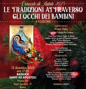 Colindele româneşti vor răsuna în Bazilica Sfinţii XII Apostoli din centrul Romei