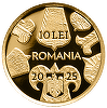 Monedă din aur cu tema „Istoria aurului - Plăcuţele votive de la Germisara”, lansată de Banca Naţională a României