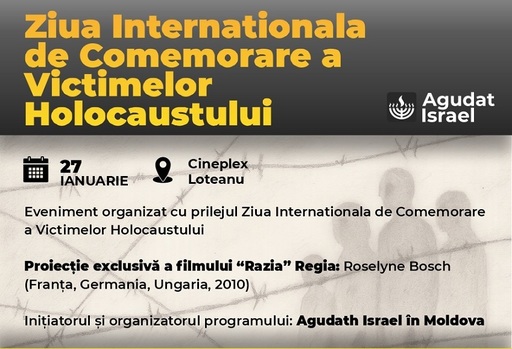 Evenimente culturale dedicate victimelor Holocaustului, la reprezentanţele ICR din ţară şi din străinătate