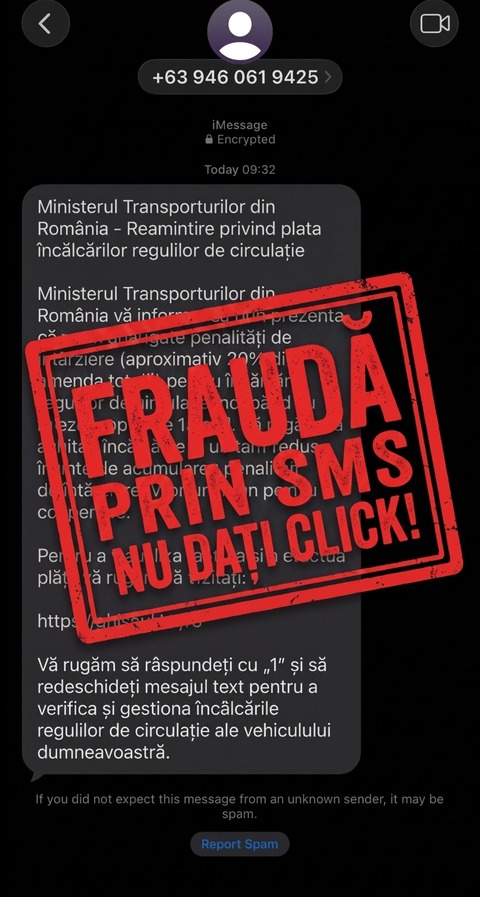 Avertisment al specialiştilor: Continuă fraudele online cu”amenzi de circulaţie” false! Mesajul pare a venit de la Ghiseul.ro / Ministerul Transorturilor nu trimite SMS-uri de plată şi nici nu are atribuţii de amendare a şoferilor