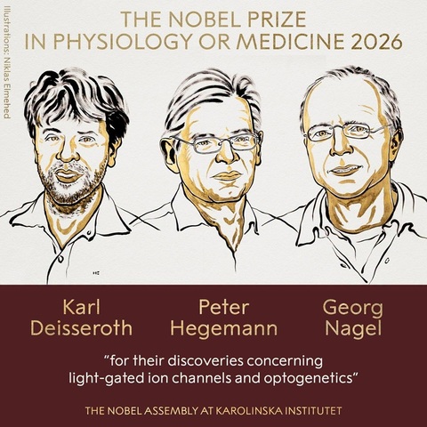 Premiul Nobel pentru Fiziologie sau Medicină 2025 a fost acordat cercetătorilor Karl Deisseroth, Peter Hegemann şi Georg Nagel „pentru descoperirile lor privind canalele ionice activate de lumină şi optogenetica”