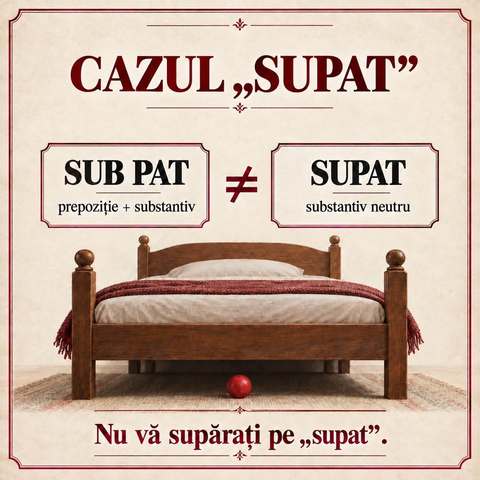 Reacţie a Institutului de Lingvistică „Iorgu Iordan” după controversa generată de substantivul „supat”: Nu e nici invenţia DOOM3, nici o noutate apărută în 2021. Cuvântul figura deja în DOOM2, ediţia 2005/ E mult mai vechi decât actuala agitaţie online
