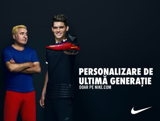 Gheorghe Hagi din nou blond, într-o campanie pentru o firmă de echipament sportiv