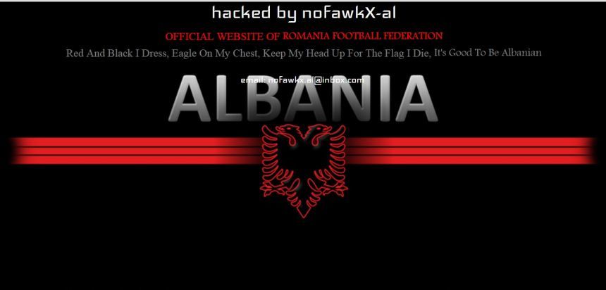 Site-ul FRF, atacat de hackeri: Pe pagina de start a apărut scris Albania