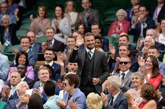 David Beckham la Wimbledon (Foto: Facebook)