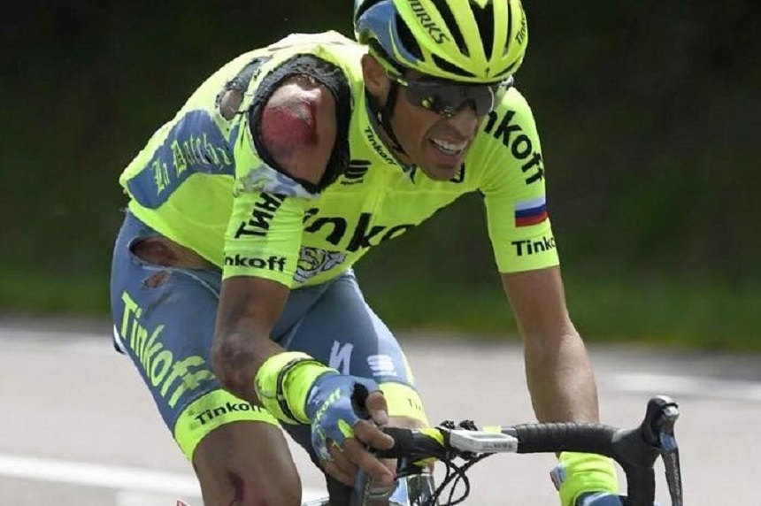 Alberto Contador, dublu câştigător al Turului Franţei, a abandonat în etapa a noua a actualei ediţii