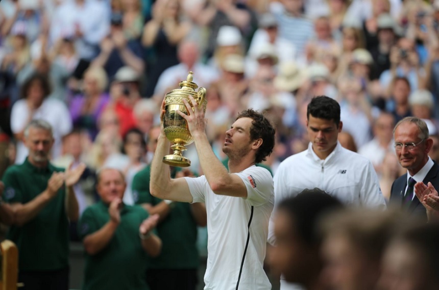 Andy Murray l-a învins pe Milos Raonic în trei seturi şi a câştigat turneul de la Wimbledon