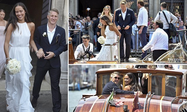 Bastian Schweinsteiger şi Ana Ivanovici s-au căsătorit la Veneţia - FOTO