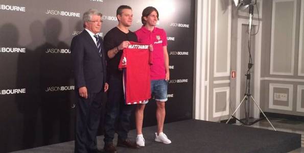 Actorul Matt Damon a vizitat clubul Atletico Madrid