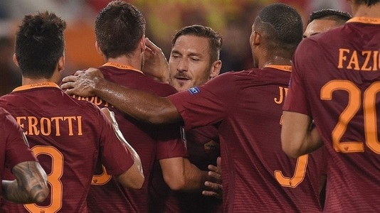 Astra Giurgiu a pierdut cu scorul de 0-4 meciul cu AS Roma, din grupa E a Ligii Europa