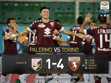 FC Torino a învins US Palermo, scor 4-1, şi a urcat pe locul patru în campionatul Italiei